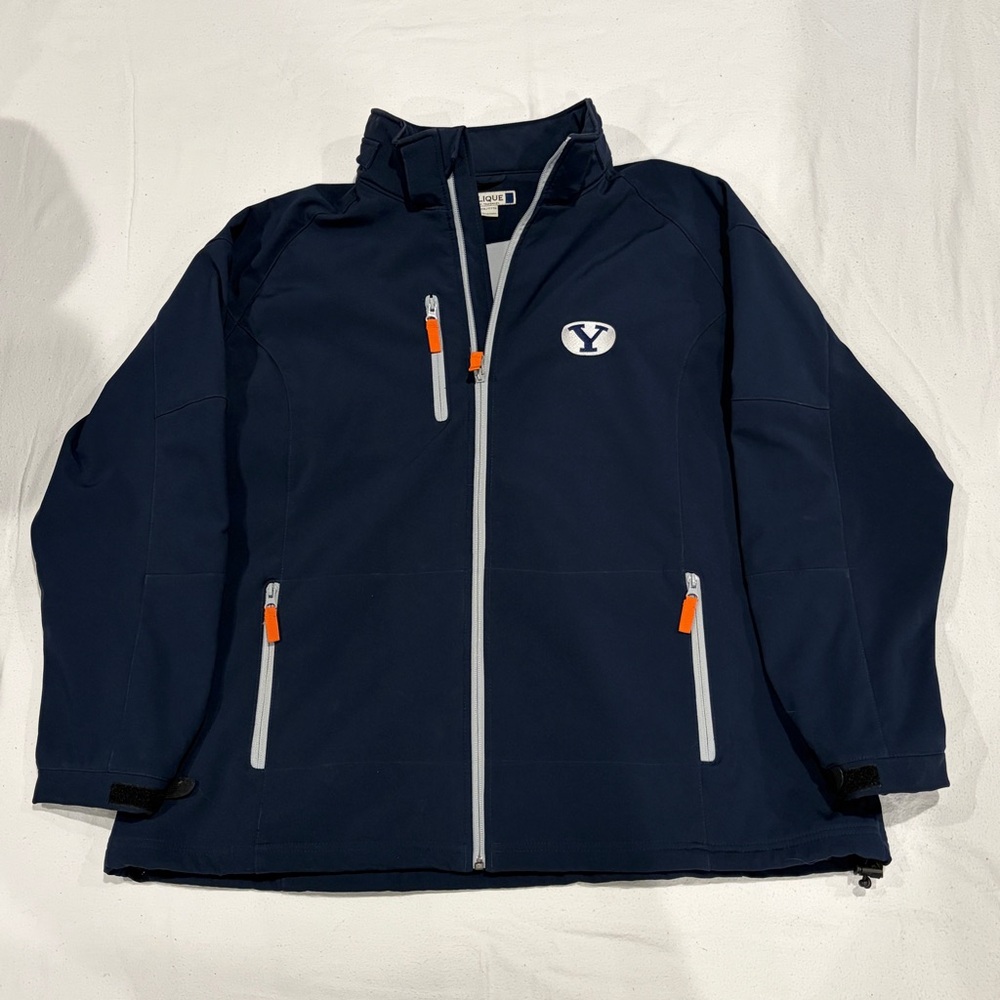 Womens BYU Softshell Jacket-Size 3XL-Navy – Stretch, Fleece-Lined, Plus Size EUC
